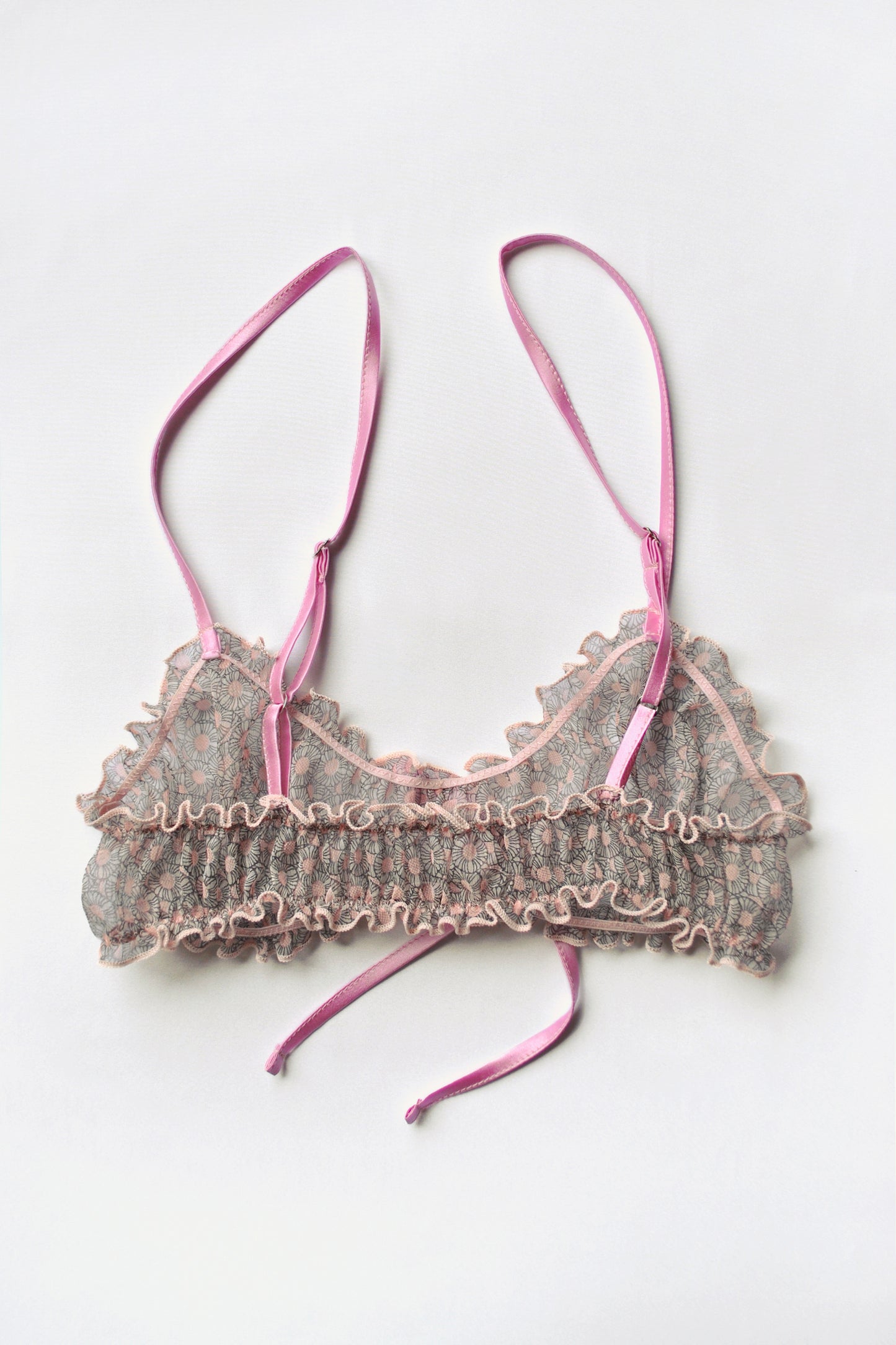 Ninfea Printed Silk Frilled Bra