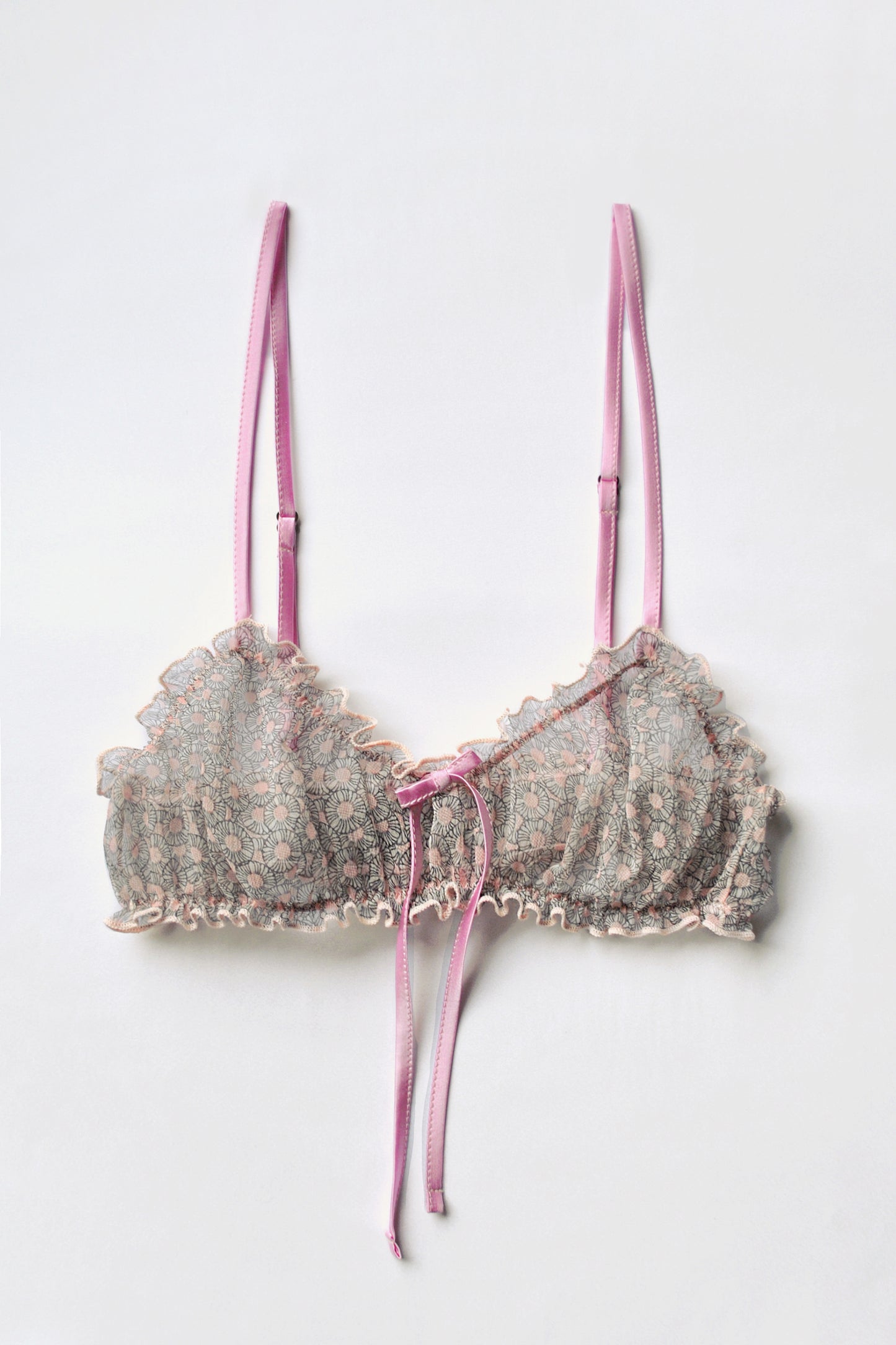 Ninfea Printed Silk Frilled Bra