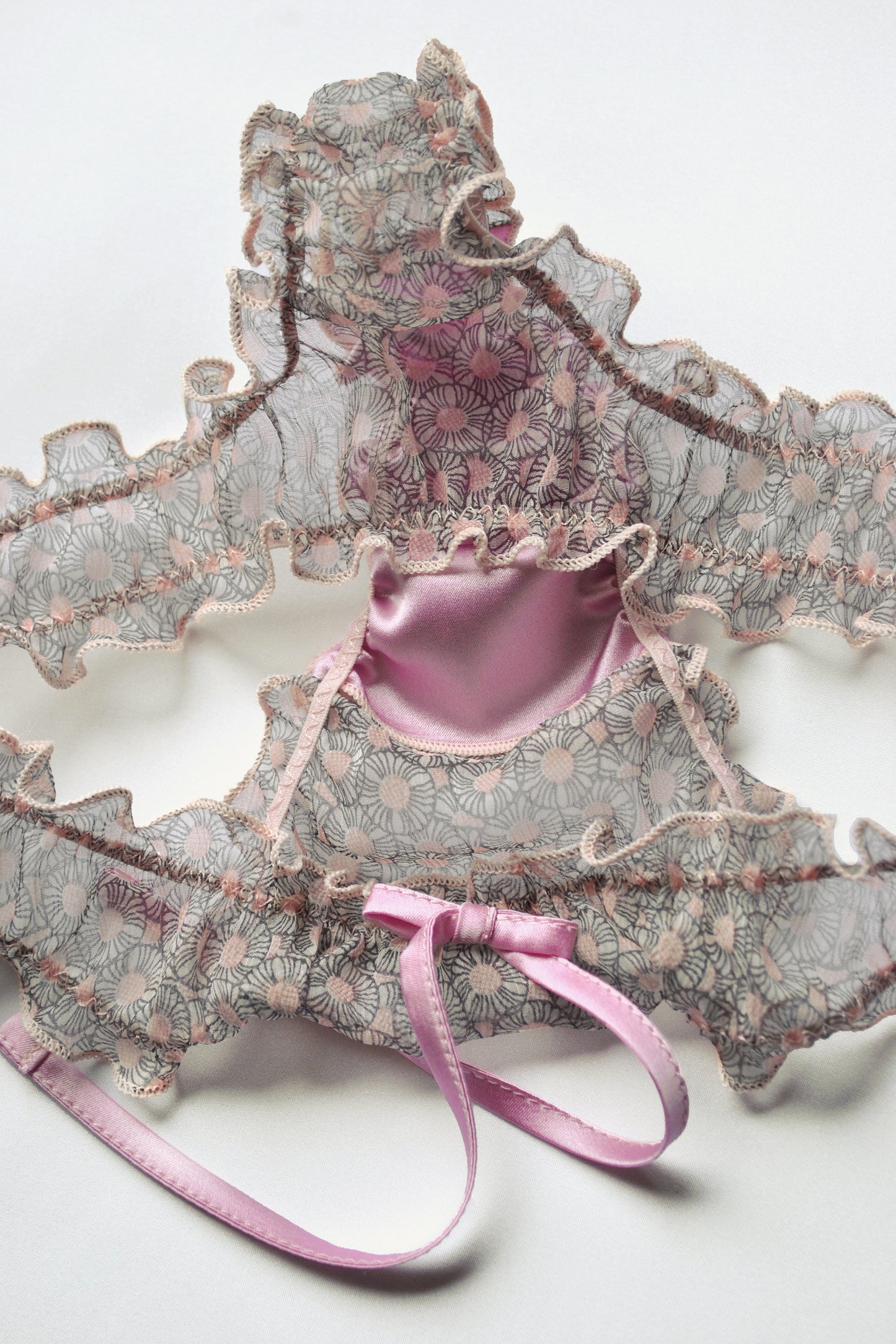 Ninfea Printed Silk Frilled Thong