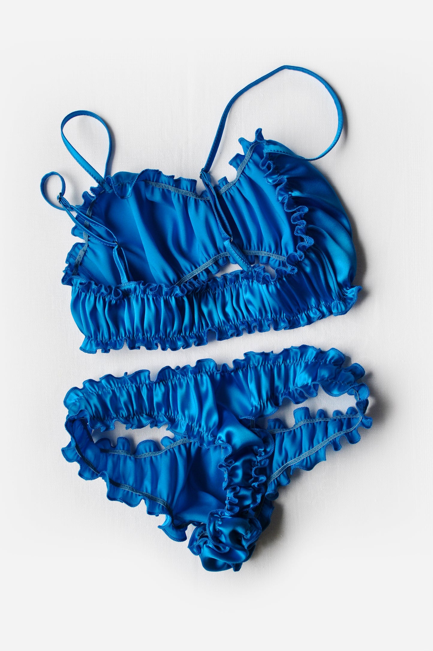 Partenope Silk Frilled Thong