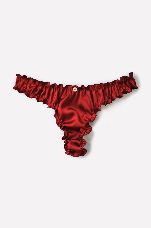 Porpora Silk Frilled Thong