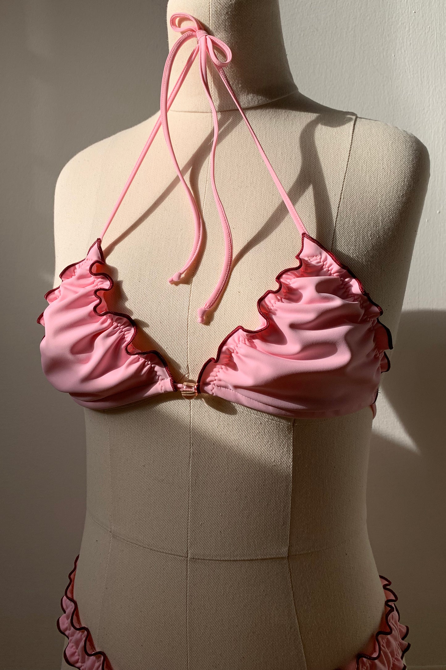 Sorbetto Frilled Triangle Bikini Top