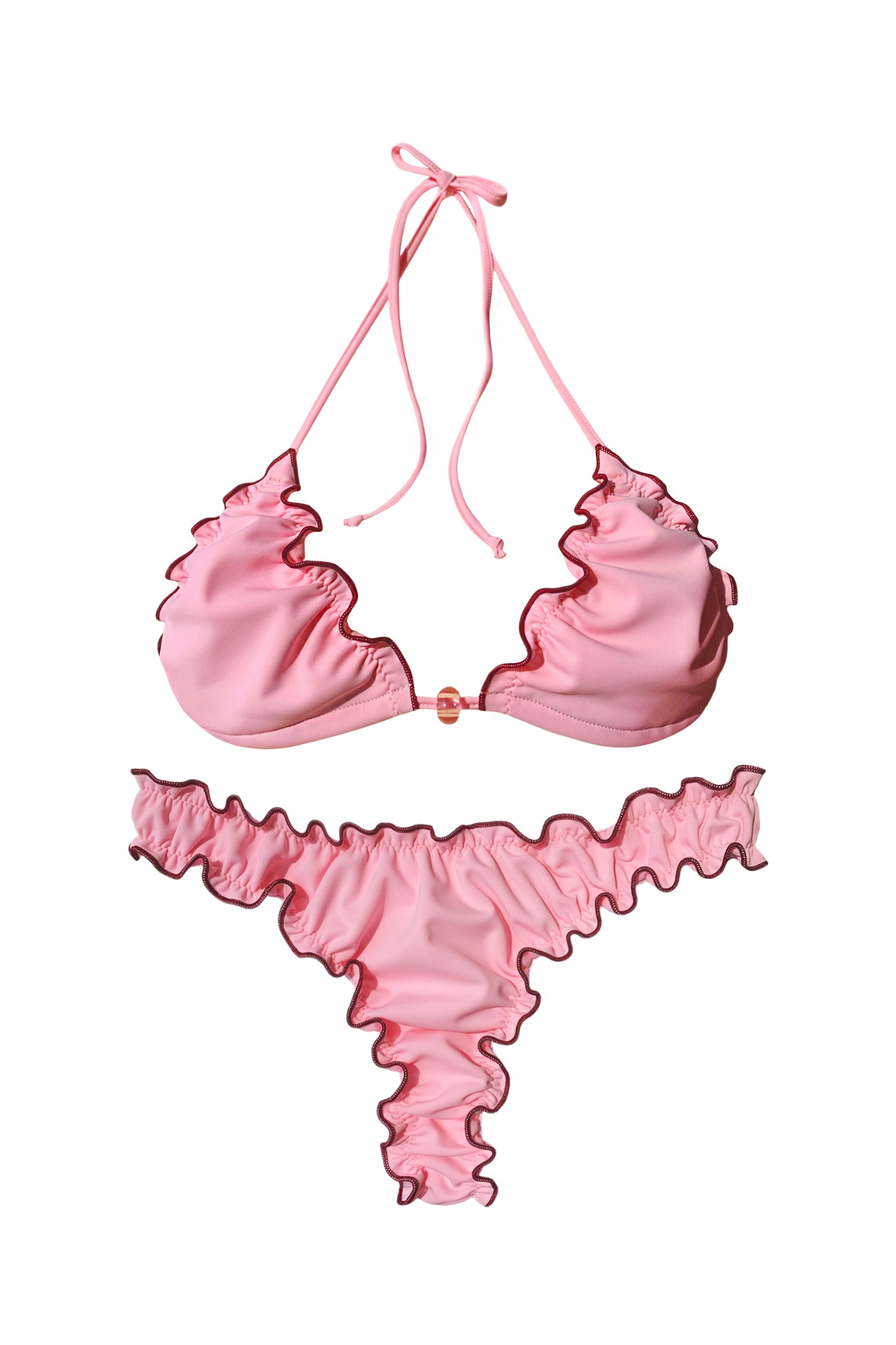 Sorbetto Frilled Triangle Bikini Top